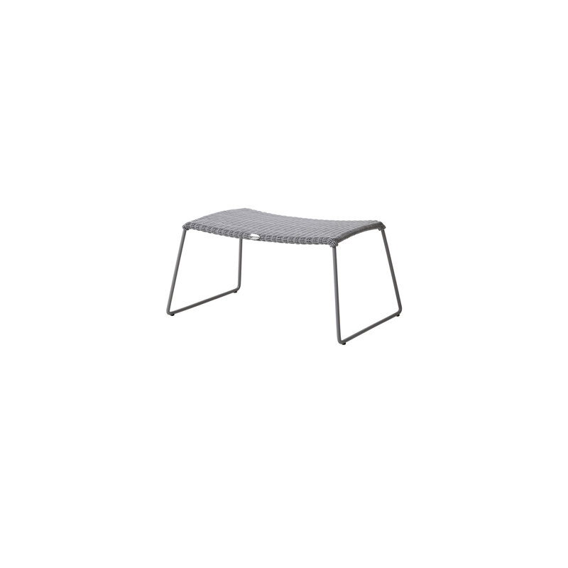 Breeze Outdoor Ottoman, Light Gray