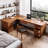 L-Shaped Rectangular Solid Wood desk-1292865701-1292865699
