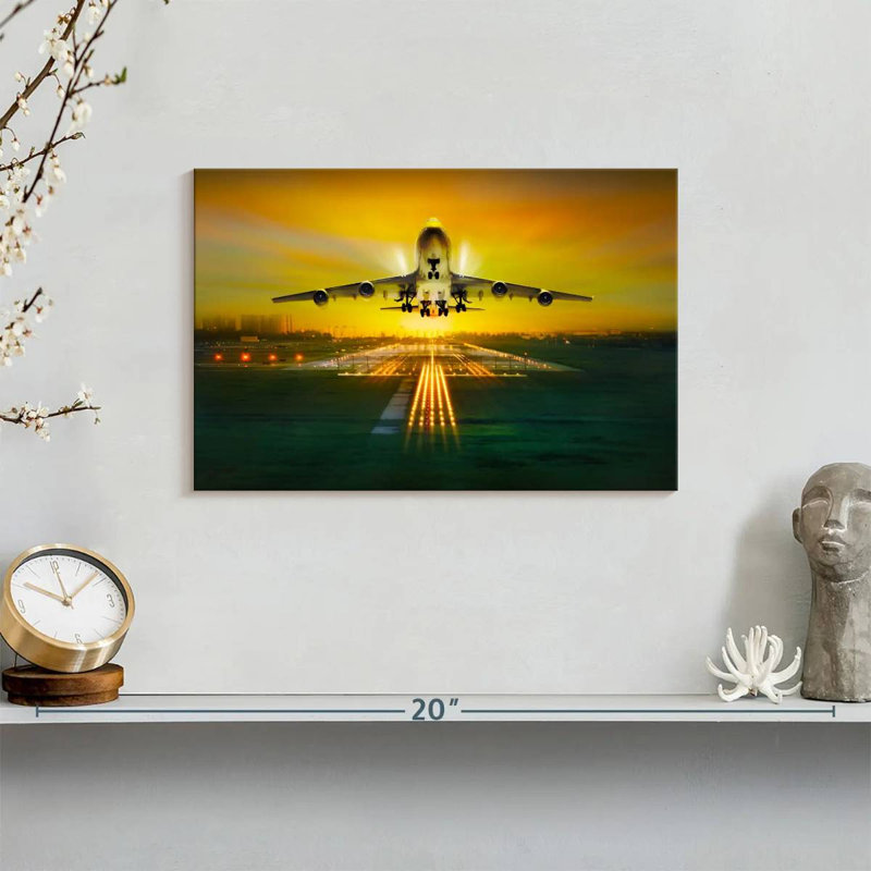 Impression sur toile, Commercial Airplanes, H 8 po x l 12 po x P 1 po