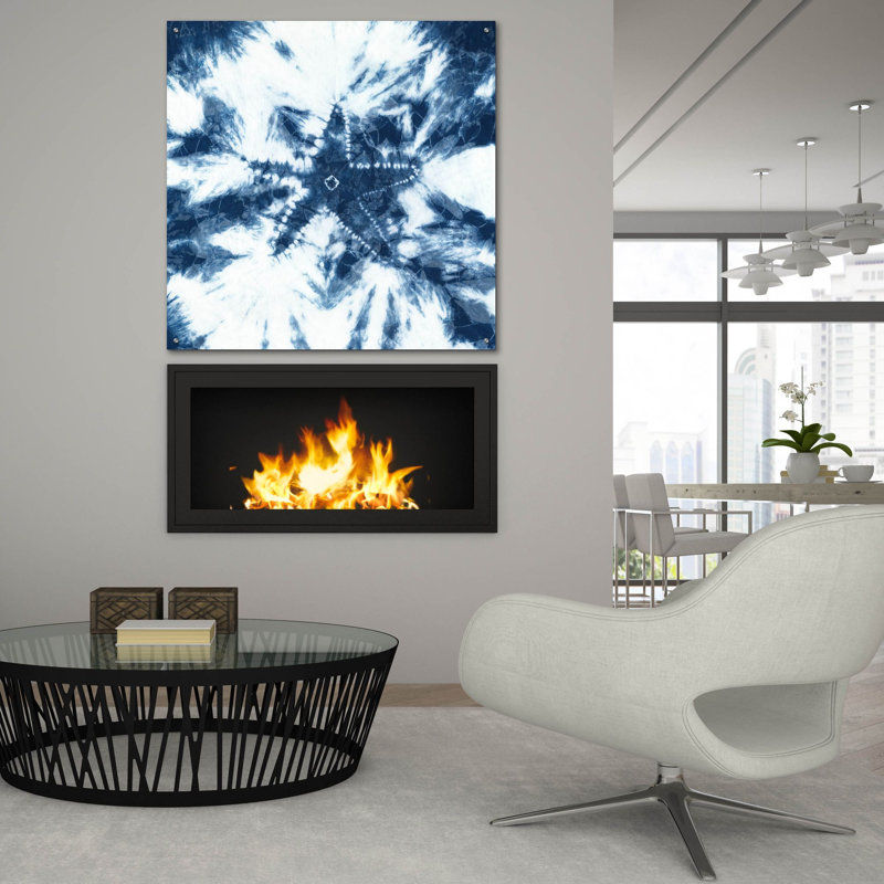  «Shibori Shells 3» par Chariklia Zarris, art mural en verre acrylique, 36 po x 36 po, H 36 po x l 36 po