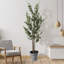 Eucalyptus artificiel en pot noir pour décoration de bureau personnel-415024173