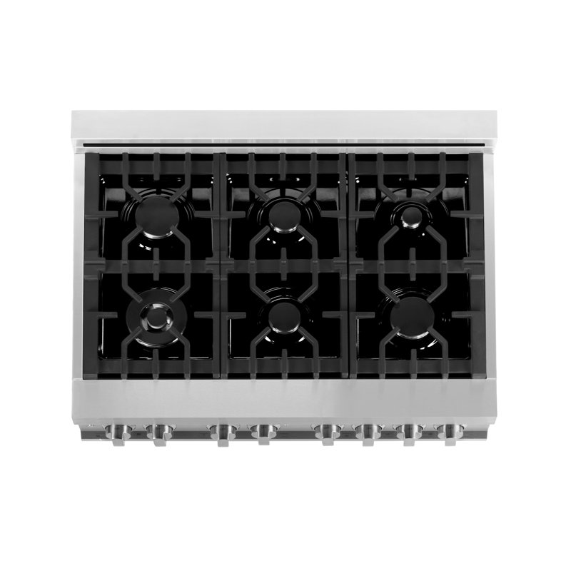 ZLINE 36" Legacy Dual Fuel Range, Blue Matte Stainless Steel