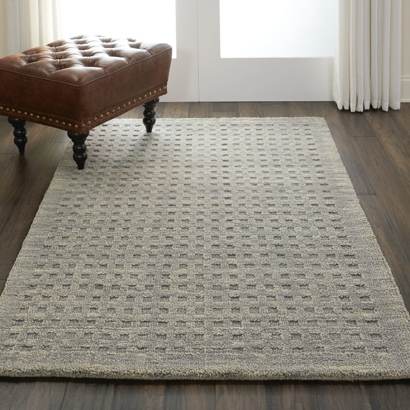 Tapis noir fait à la main Ardell, Rectangle 3 pi 9 po x 5 pi 9 po