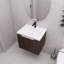 Meuble-lavabo mural 24 po avec lavabo en résine, 2 portes à fermeture douce