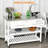 Kitchen Trolley With Stainless Steel Top, Rustic Style, Gray, 2 Lower Shelves And Drawers For Storage Island Shelves, Top Theme, Extra Organization