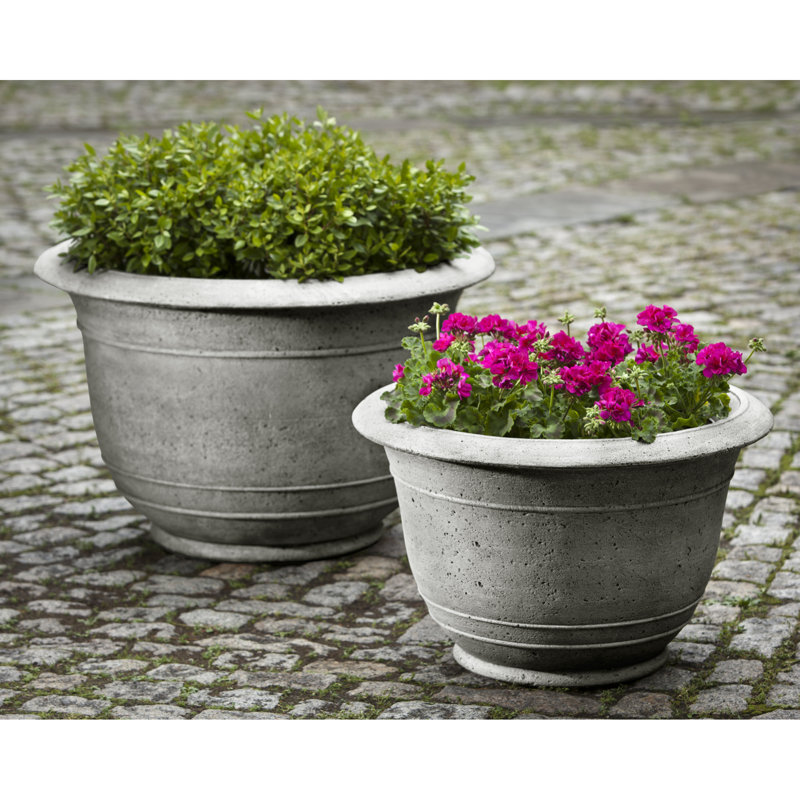 Pot à fleurs en pierre Padova, H 18,25 po x l 28,25 po x P 28,25 po, Pierre alpine