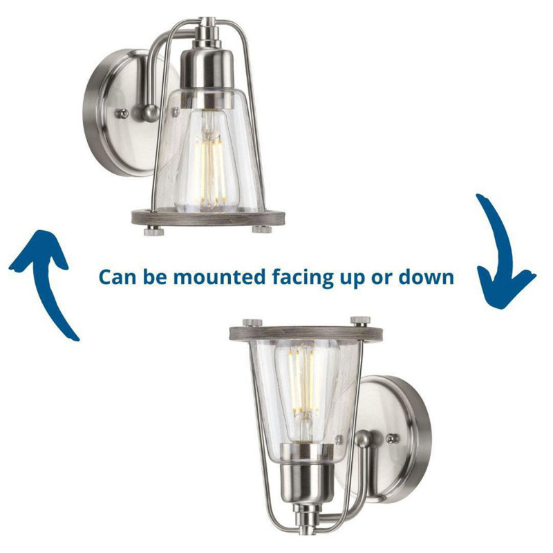 Hollowell Armed Sconce, Brushed Nickel
