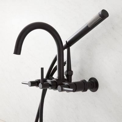 Robinet de baignoire mural avec poignées levier Sebastian