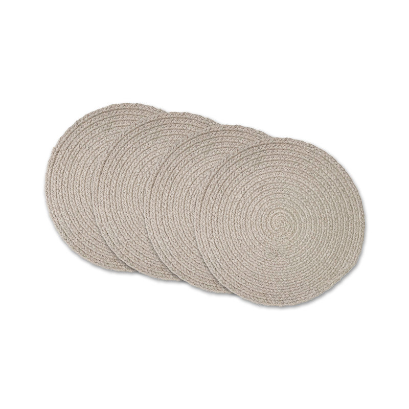 Napperon en coton 4 pièces, Beige