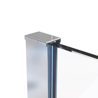 190mm H Framed Shower Door with Clear Glass