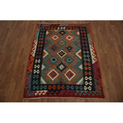 Dynamic Style Bold Patterns Rustic Kilim Oriental Rug 4x5