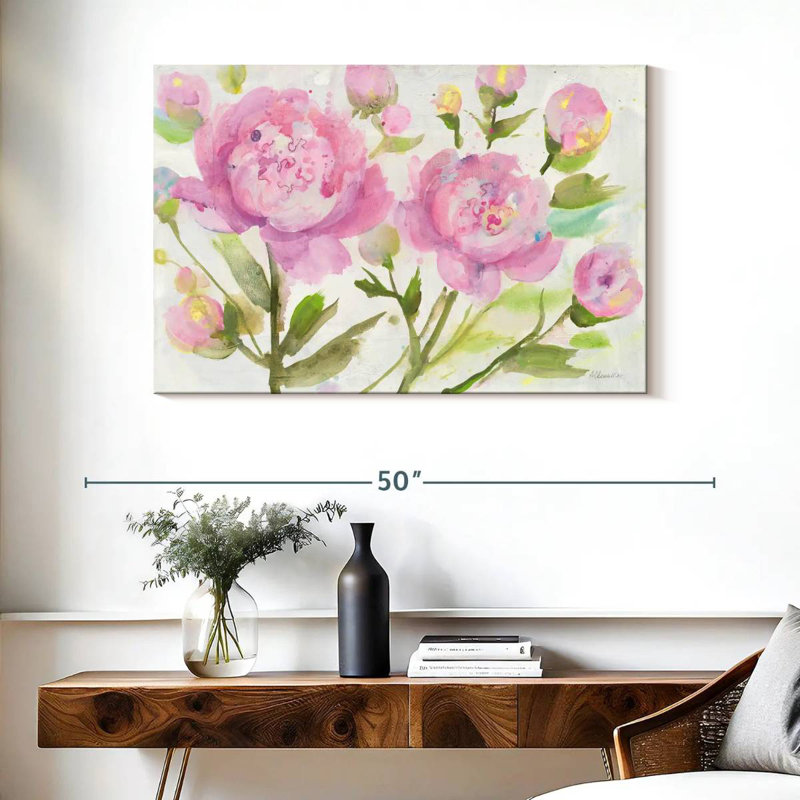 Harnek Bright Peonies, 26" H x 39" W