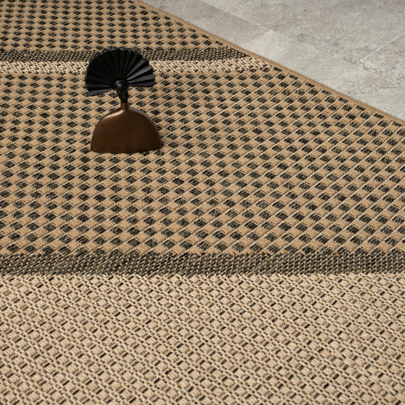 Abani Rugs Magdaleno PAT110A Outdoor Diamond Pattern Cream Beige Area Rug, Rectangulaire 2 pi x 3 pi