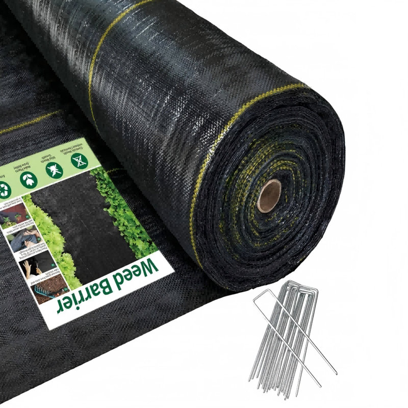 Artpuch  Premium Weed Barrier Landscape Fabric Heavy Duty , Woven Weed Control Fabric, Good Permeability for Weed Block Gardening Mat, Driveway Fabric, Landscaping Fabric, Ground Cover