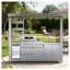 Îlot de barbecue à gaz 110 pouces à 4 brûleurs et 72 000 BTU de luxe en acier inoxydable pour l'extérieur-128511658