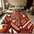 1PC Tribal Geometric Terracotta Boho area rugs for Living Room, Soft and Comfortable, Suitable for all seasons, easy-to-maintain, machine washable Indoor floor mat, Under Table Farmhouse suitable for dining table, entryway, bedroom, patio, kitchen,-129413953