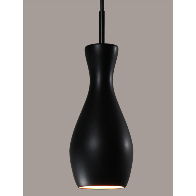 Shipe 1 - Light Black LED Single Pendant, Slate Black