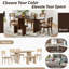 Ensemble de table de salle à manger 6 pièces avec banc, ensemble de chaises de cuisine ovales pour 6 personnes, Topmax-114698118