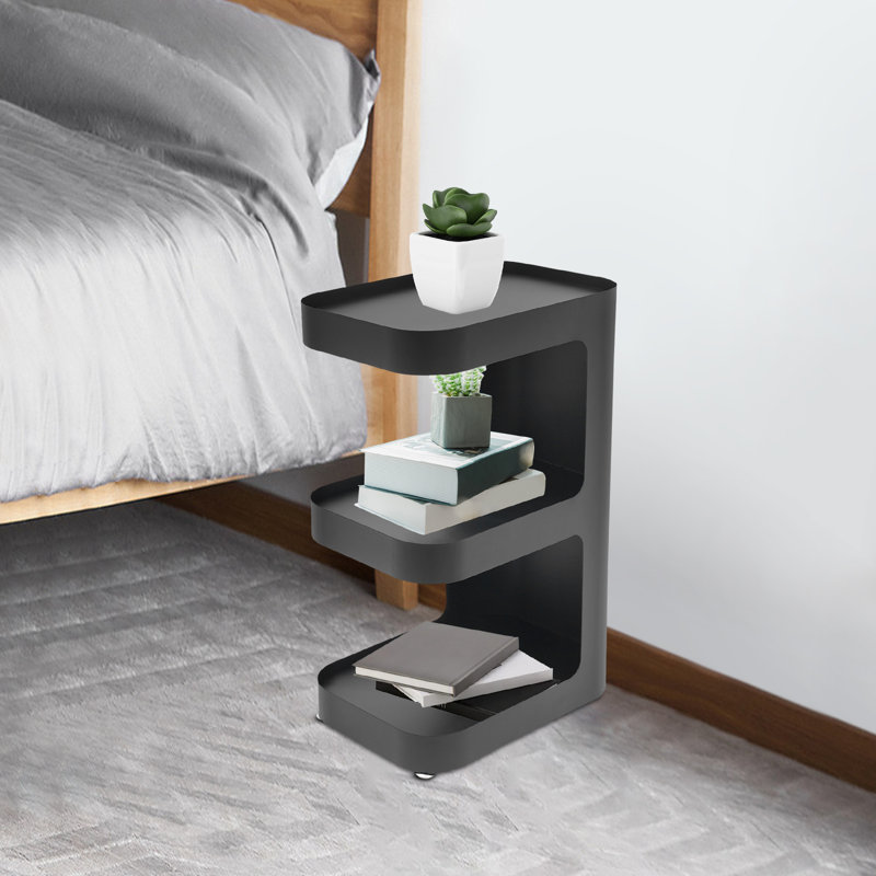 Table de bout en forme de E, Blanc