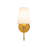1 - Light Linen Cone Vintage Fabric Shade Wall Sconce