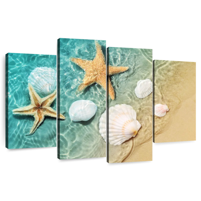 Étoile de mer et coquillages Alvord, H 22 po x l 36 po