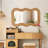 39'' Wavy Solid Wood Frame Wall Mirror, Organic Modern Decorative Accent Mirror