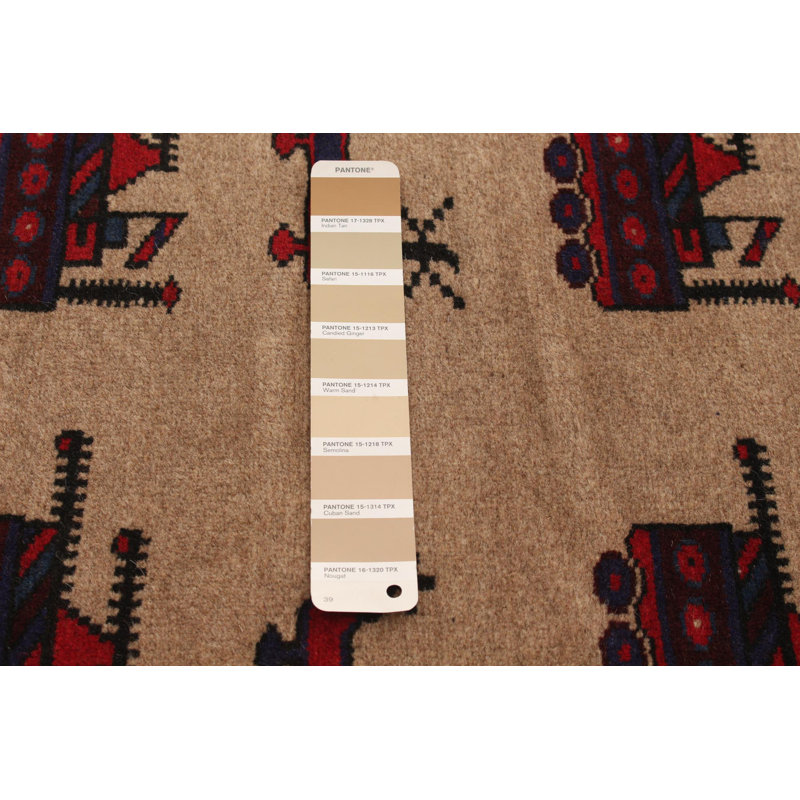 Tapis unique en laine noué à la main 3 pi x 4 pi 5 po nouvel âge Iolando