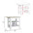 Adeline 3-Shelf Kitchen Island White And Macadamia