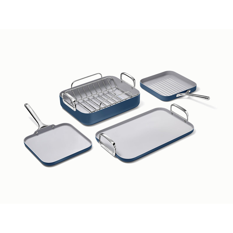 Caraway Batterie de cuisine carrée 5 pièces, Marine