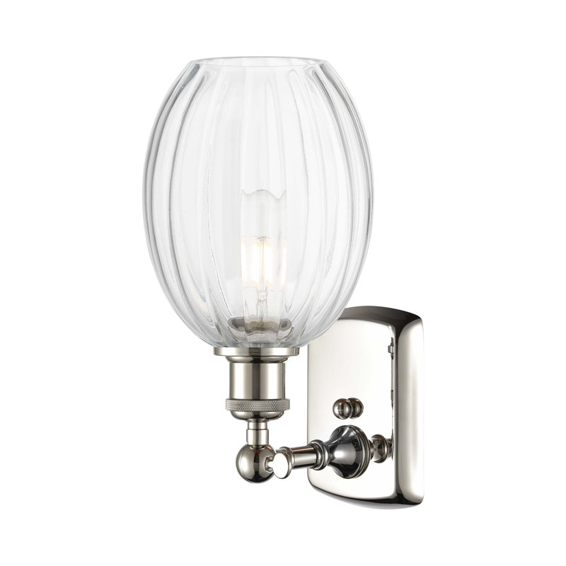 Applique murale 1 lumière Eladia Eladia, Clear / Polished Nickel