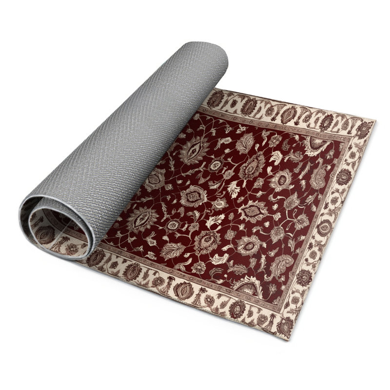 Tabriz Brown Indoor and Outdoor Area Rug, Rectangle 3' x 5'