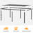 LED Strip Lights Waterproof Louvered Pergola with Adjustable Roof, All-Weather Rust-Proof Metal Outdoor Patio Pergola, Heavy Duty Shade Structure for Backyard Deck Garden Pool Lawn Porch-123029395-123029396