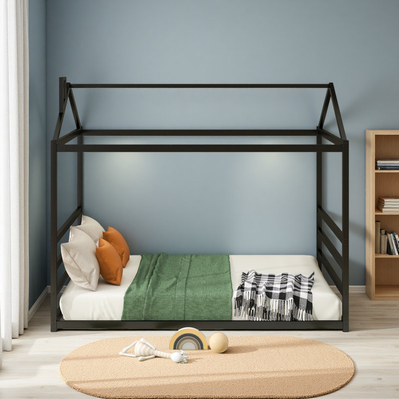 Lit plateforme en métal, grand lit