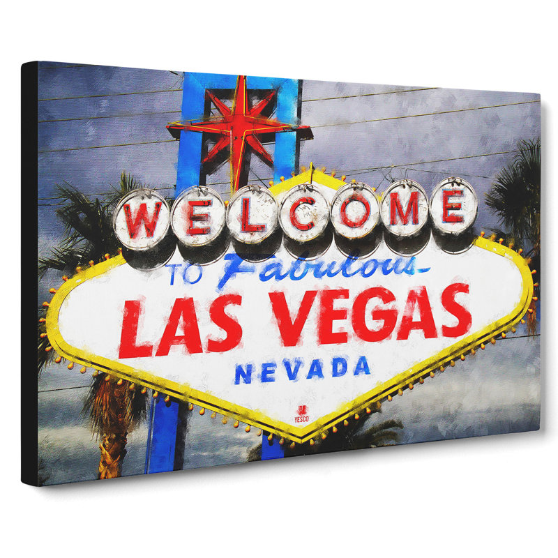 Las Vegas Sign Vol.2 - Wrapped Canvas, 35cm H x 50cm W x 3cm D
