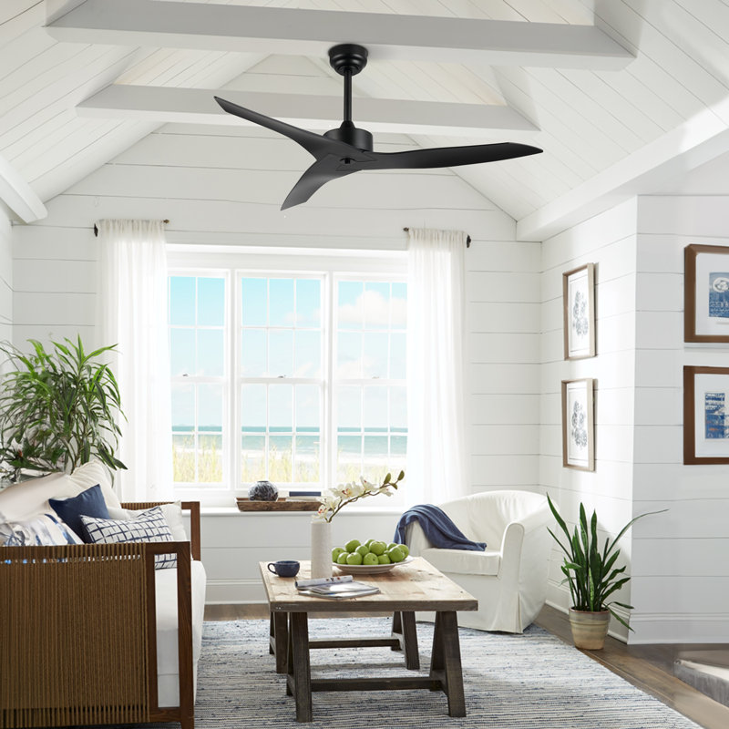 Ventilateur de plafond 50 "à 3 pales avec télécommande Artisha, Noir