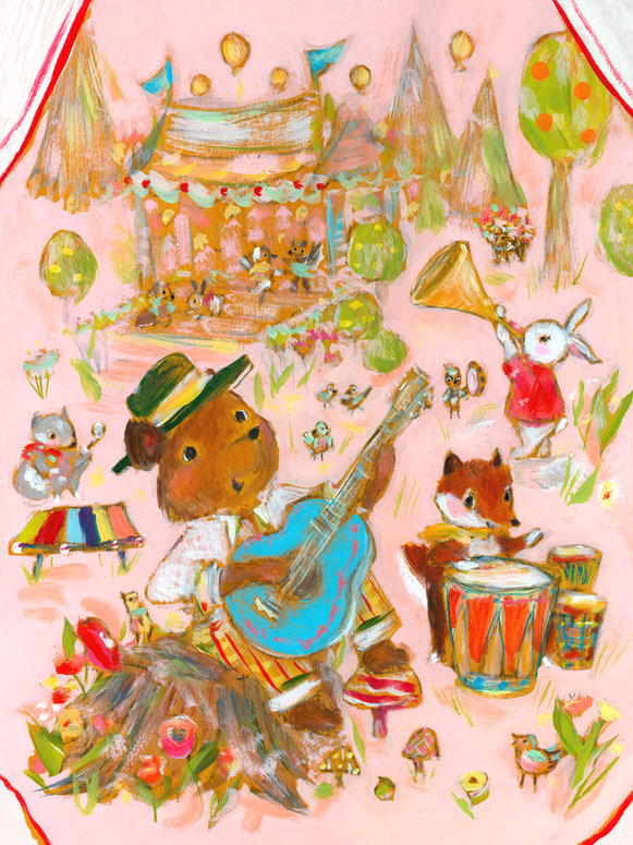 Crowley Music Festival par Allyn Howard, H 16 po x L 12 po x l 1,25 po, Art sur toile