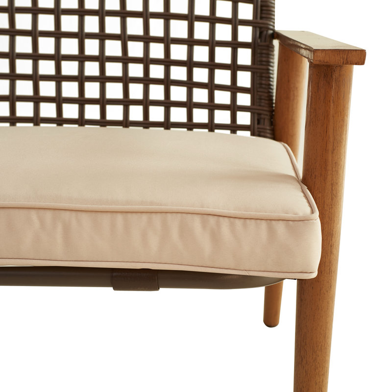 Harlow 6 - Person Patio Conversation Set with Cushions, Kahki