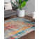 Hartell Oriental Blue/Orange/Red Area Rug