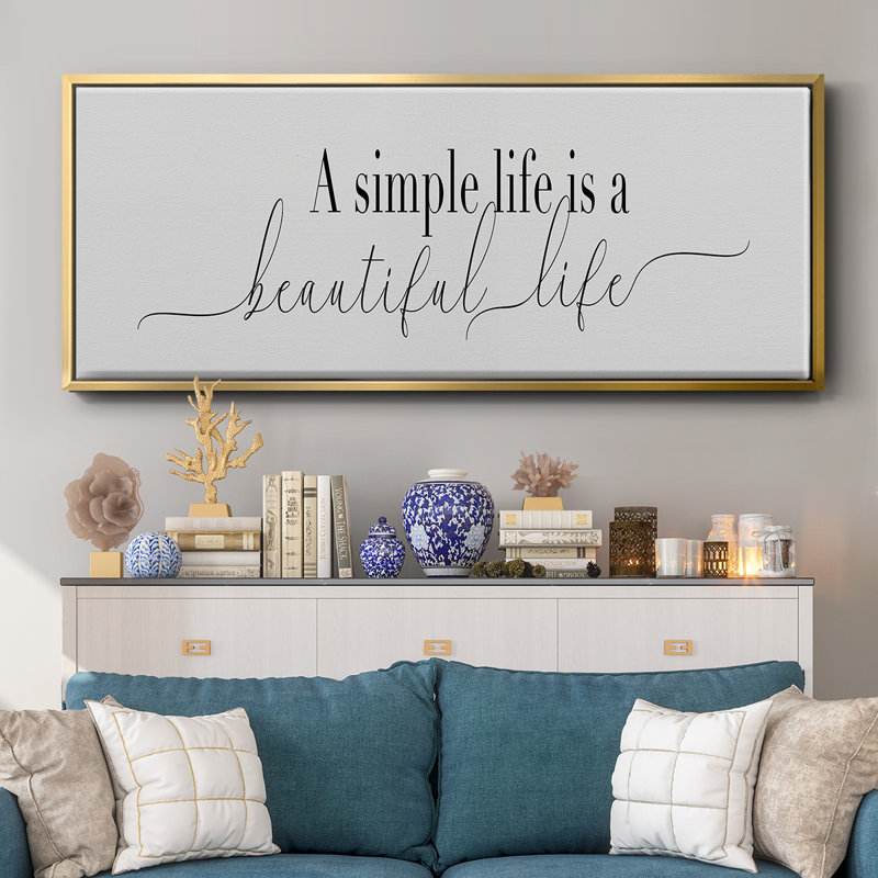 Simple Simple Life - toile encadrée, H 20 po x l 50 po