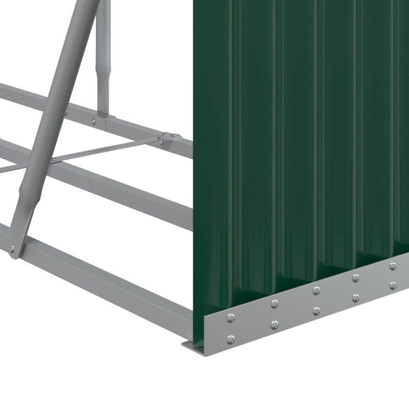 Porte-bûches en acier galvanisé 92,1 po x 17,7 po x 39,4 po, Vert