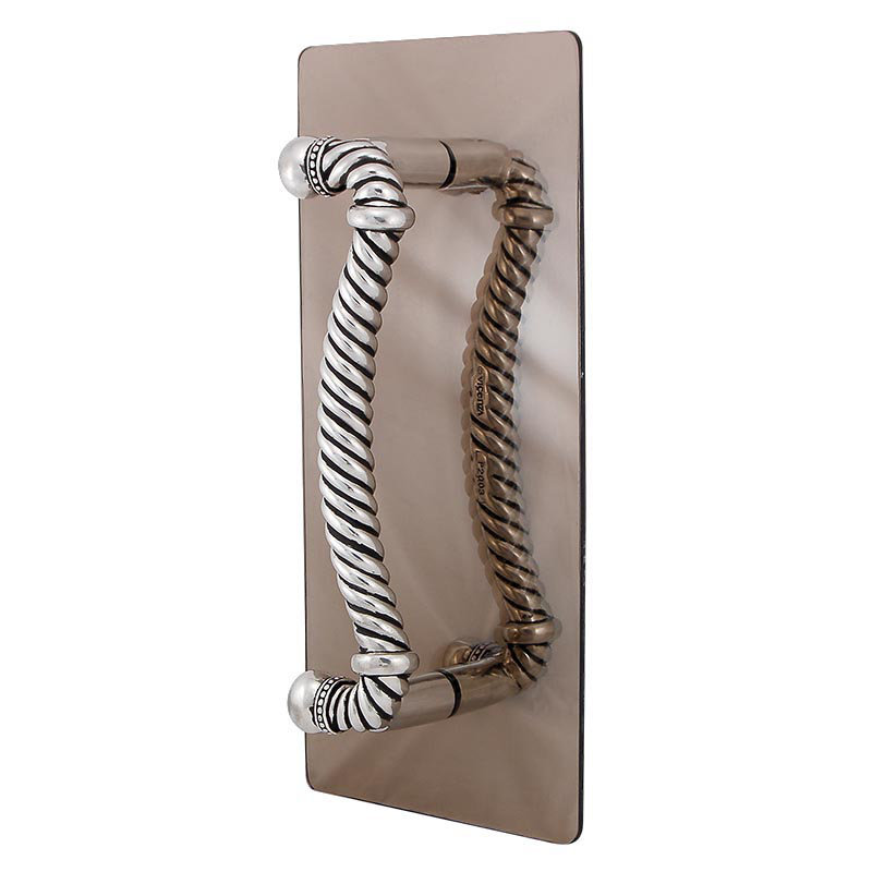 Equestre Push/Pull Plate, Antique Silver