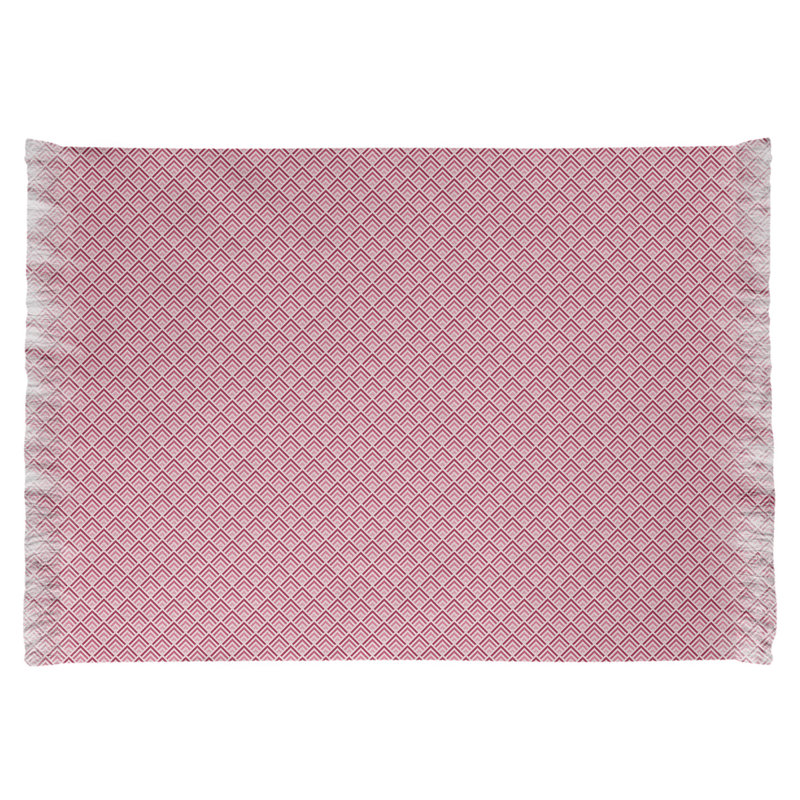 Tapis rose ombré à motif géométrique classique, Oui