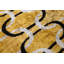 Coussin décoratif en velours fait à la main - 20 po x 20 po, teint naturellement végétal, avec duvet de plumes de qualité supérieure - or, noir et blanc, maillon de chaîne, décoration luxueuse
