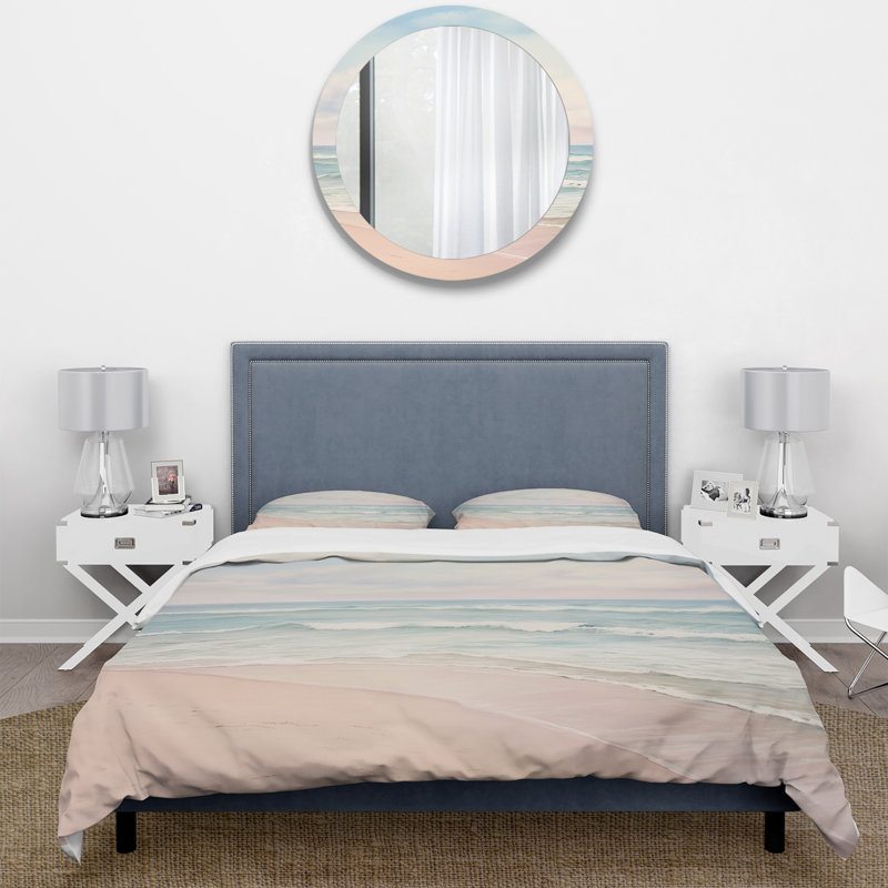 Ensemble de housse de couette bord de mer en polyester microfibre Ocean Tranquility