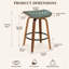Tabourets pivotants en similicuir et bois Gerald-671903172-671903176