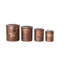 Ensemble de pots en acier inoxydable oxydé