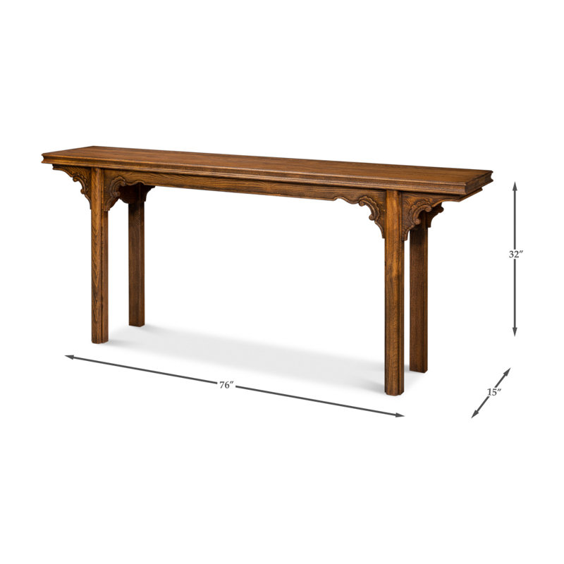 Console équestre en bois massif 76 po