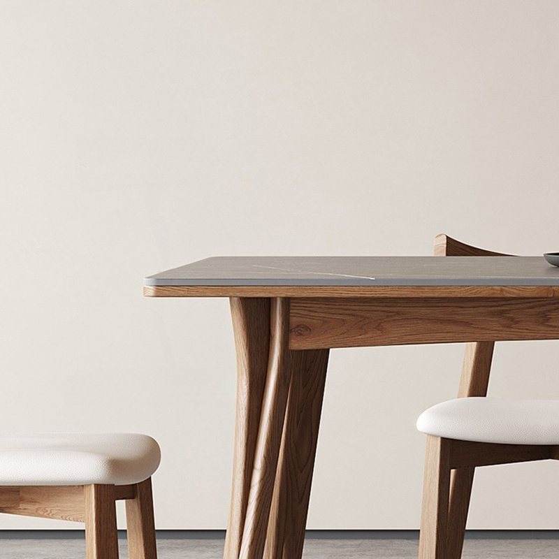 Ensemble de table de salle à manger haut de gamme de luxe léger et minimaliste, H 29,5 po x L 55,1 po x l 31,5 po