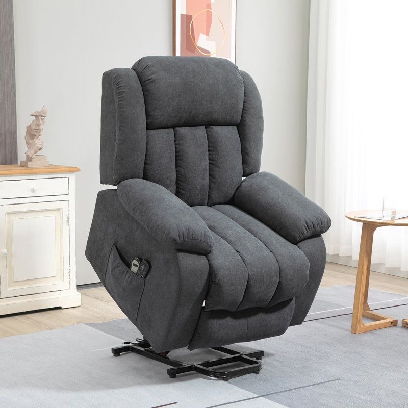Analiesa Upholstered Massage Chair, Charcoal Grey