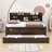 Beckwourth Full Size Wooden Platform Bed with Shelves and 3 Drawers,Twin Size Trundle-354016130
